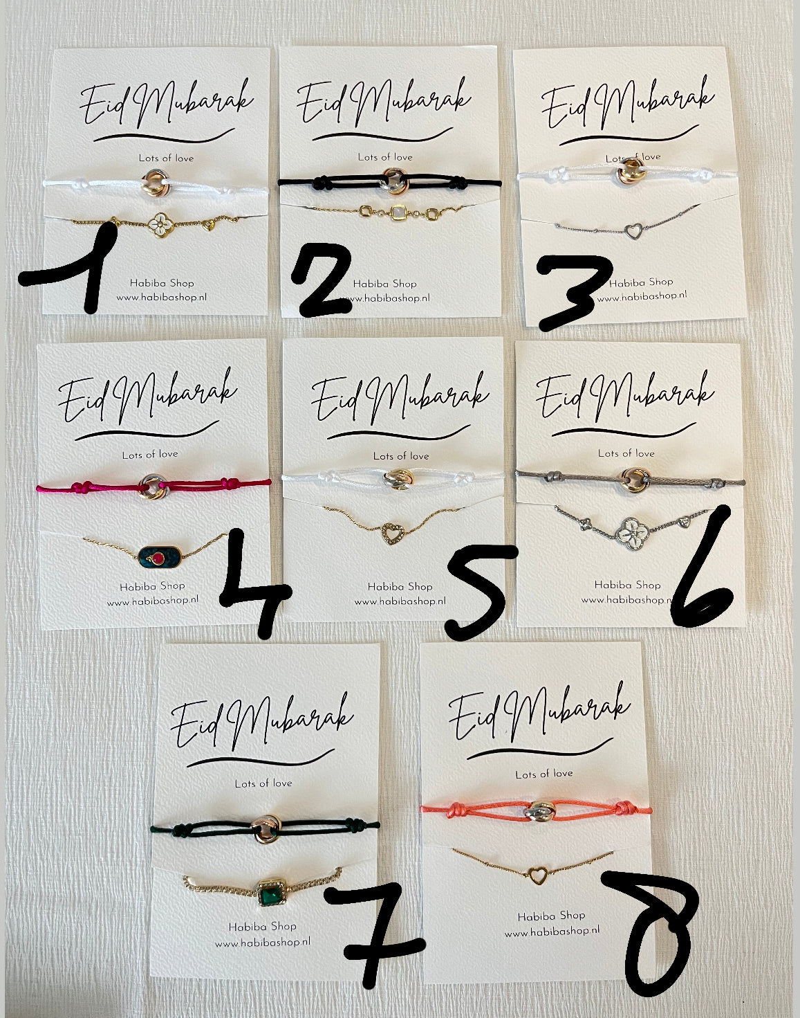 Eid kaarten (2 bracelets)