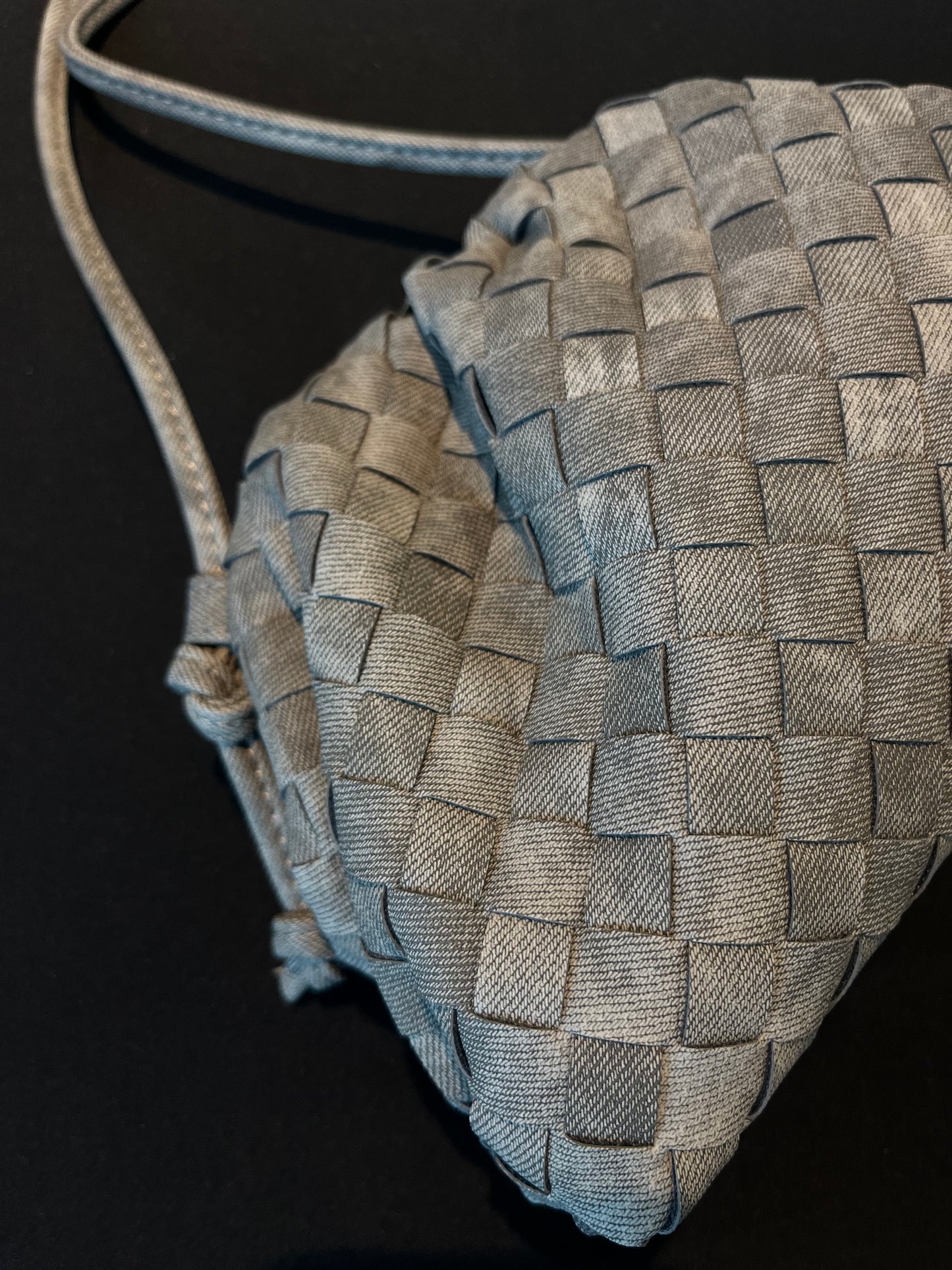 Braided bag dark denim