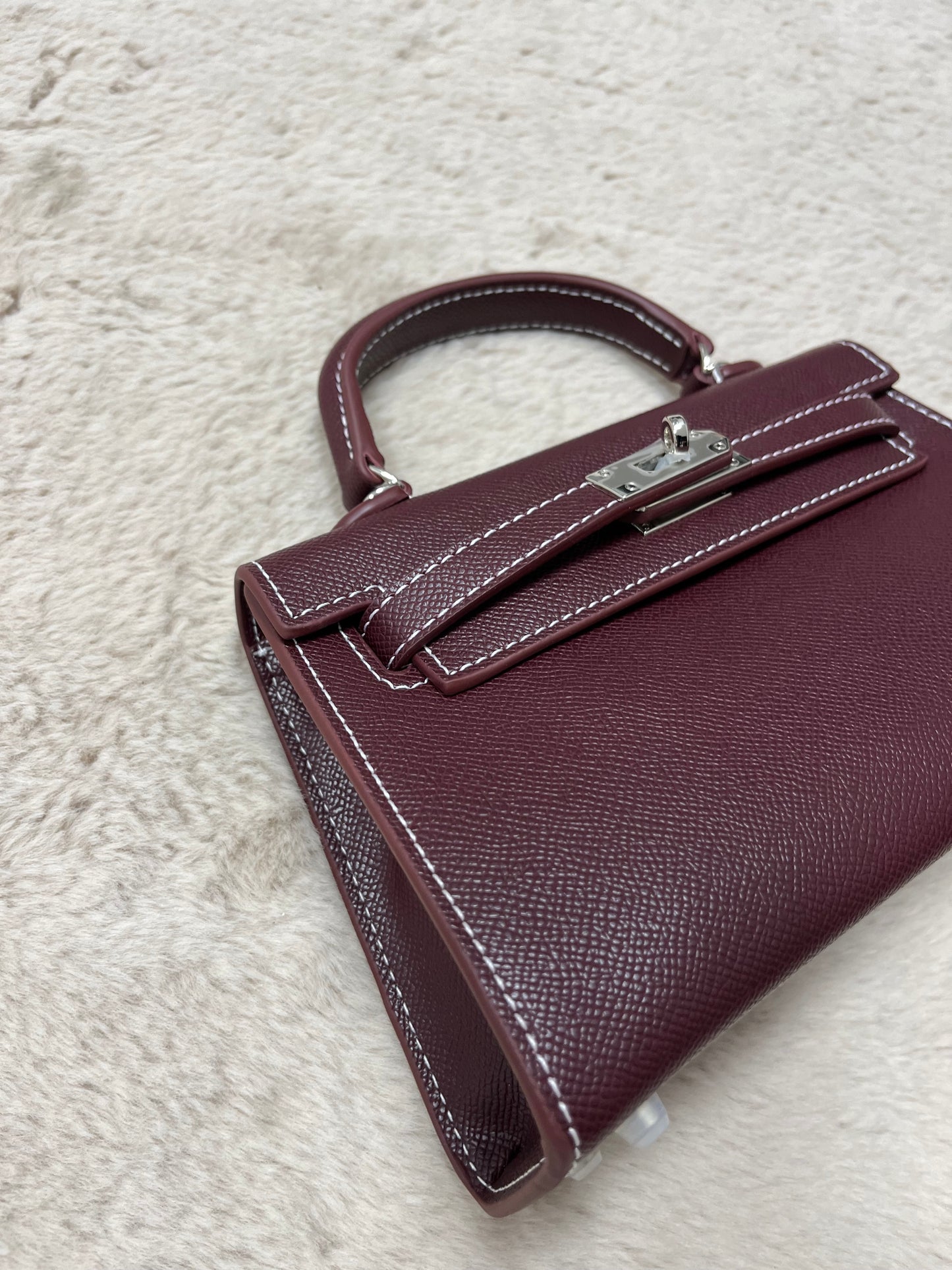 Habiba Bag burgundy silver