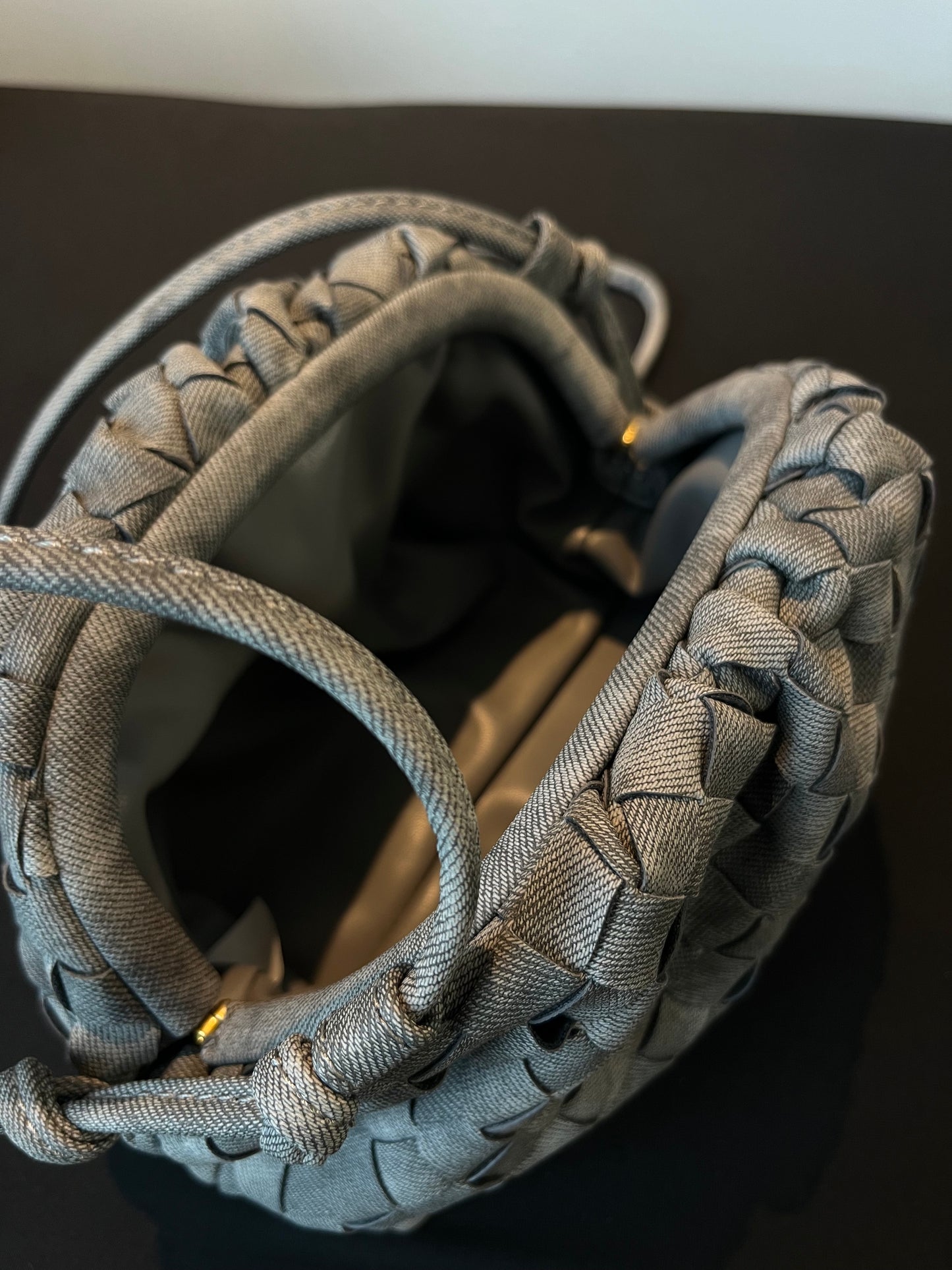 Braided bag dark denim