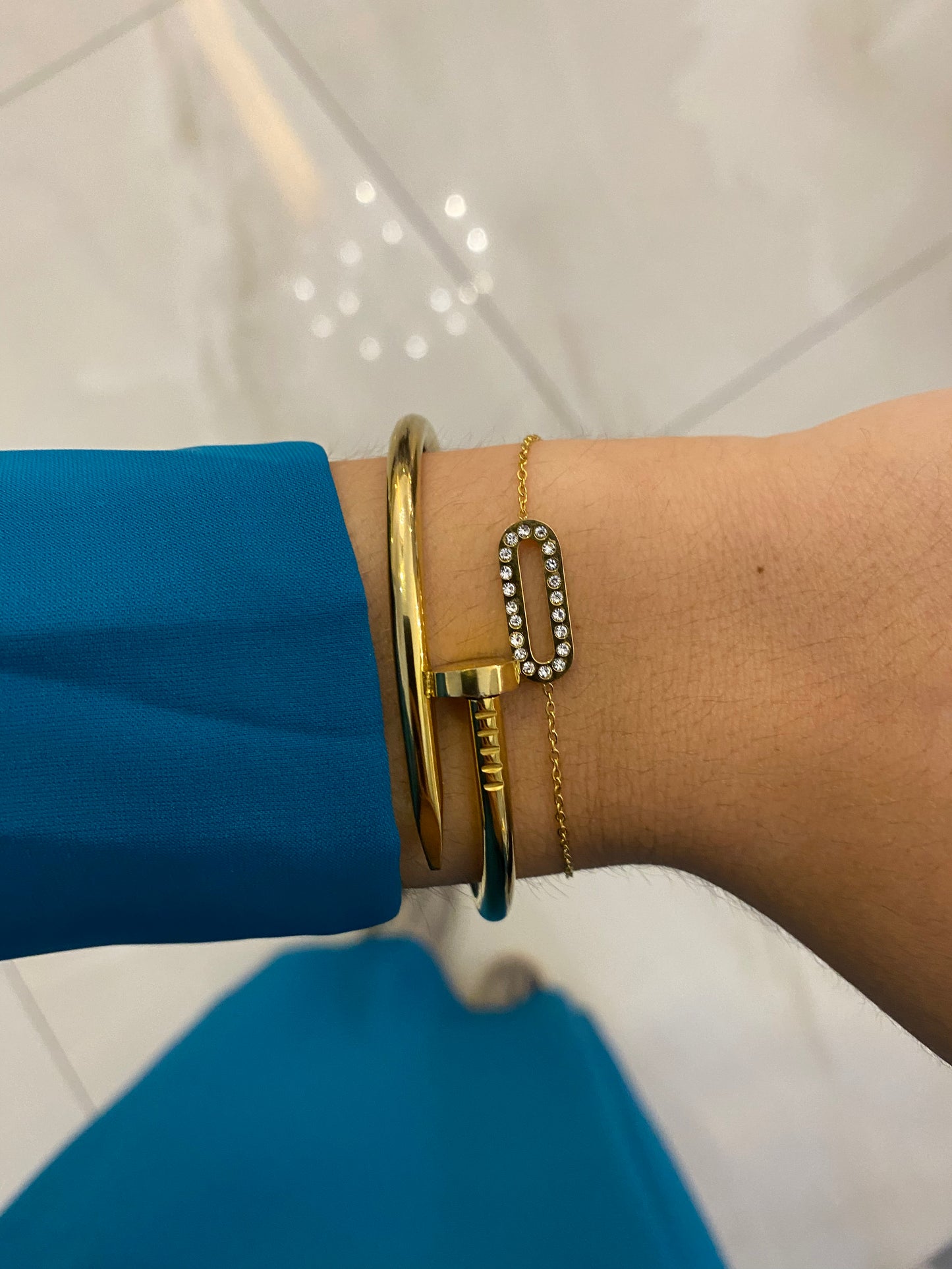 Spike bracelet gold