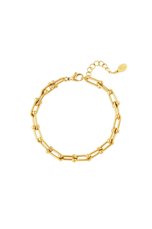 Bracelet linked chain Gold