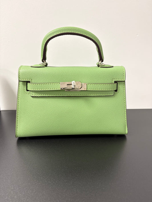 Habiba bag green silver details
