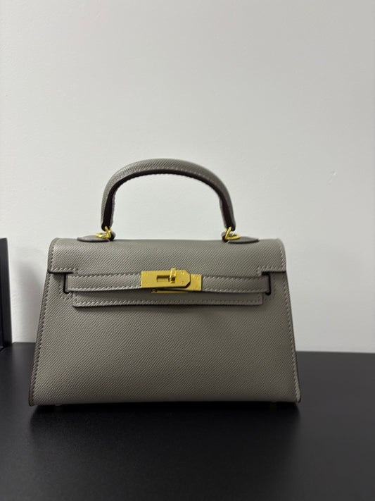 Habiba bag Gray gold details