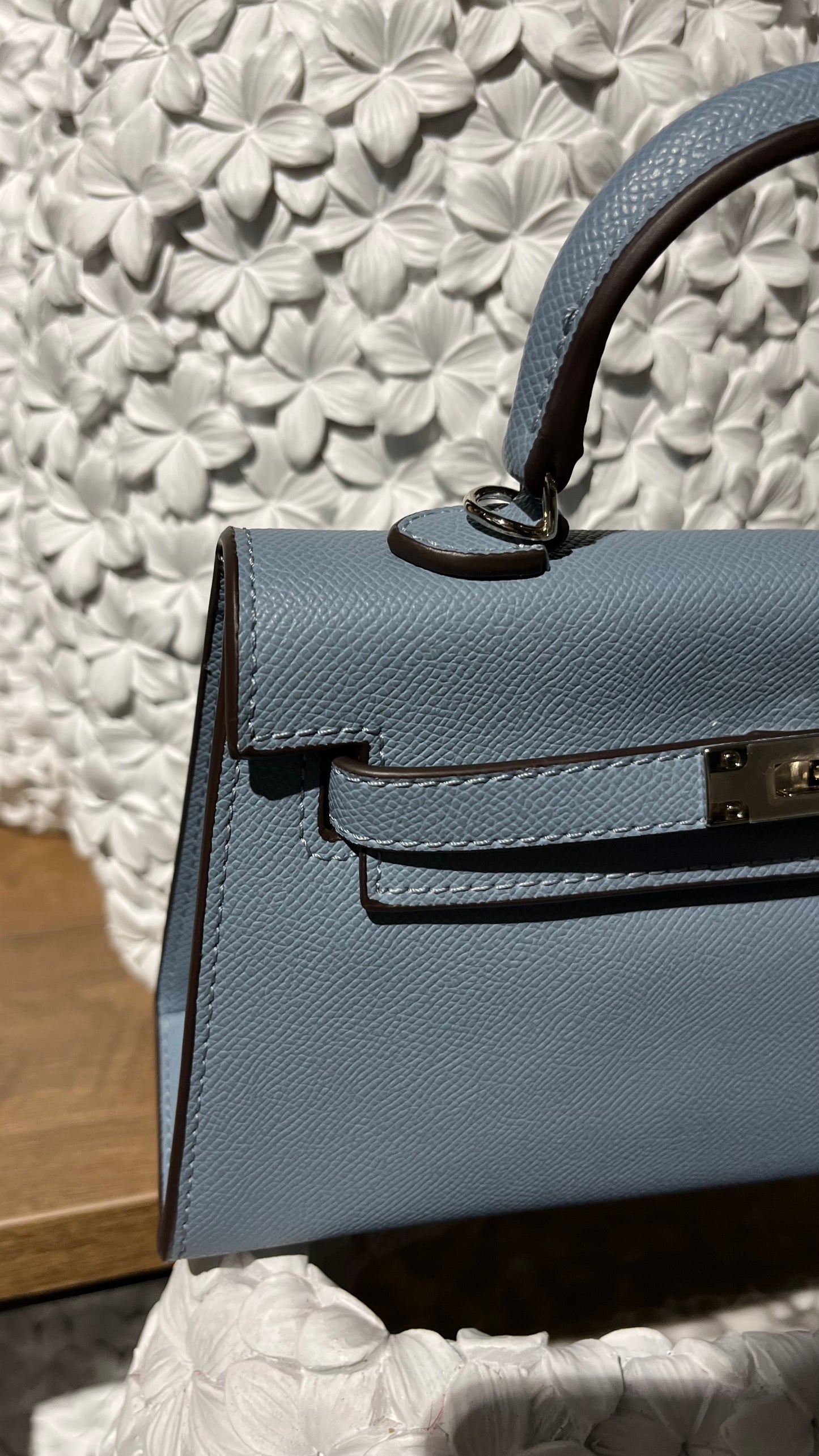 Habiba Bag Baby Blue silver details