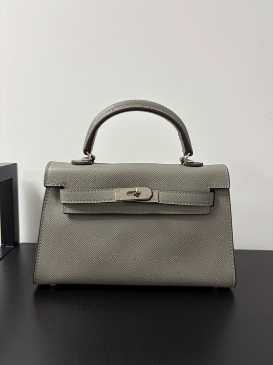 Habiba bag gray silver details
