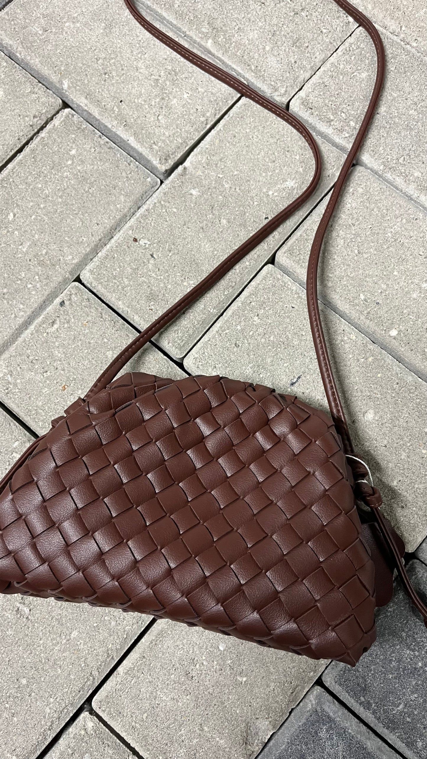 Braided bag burgundy