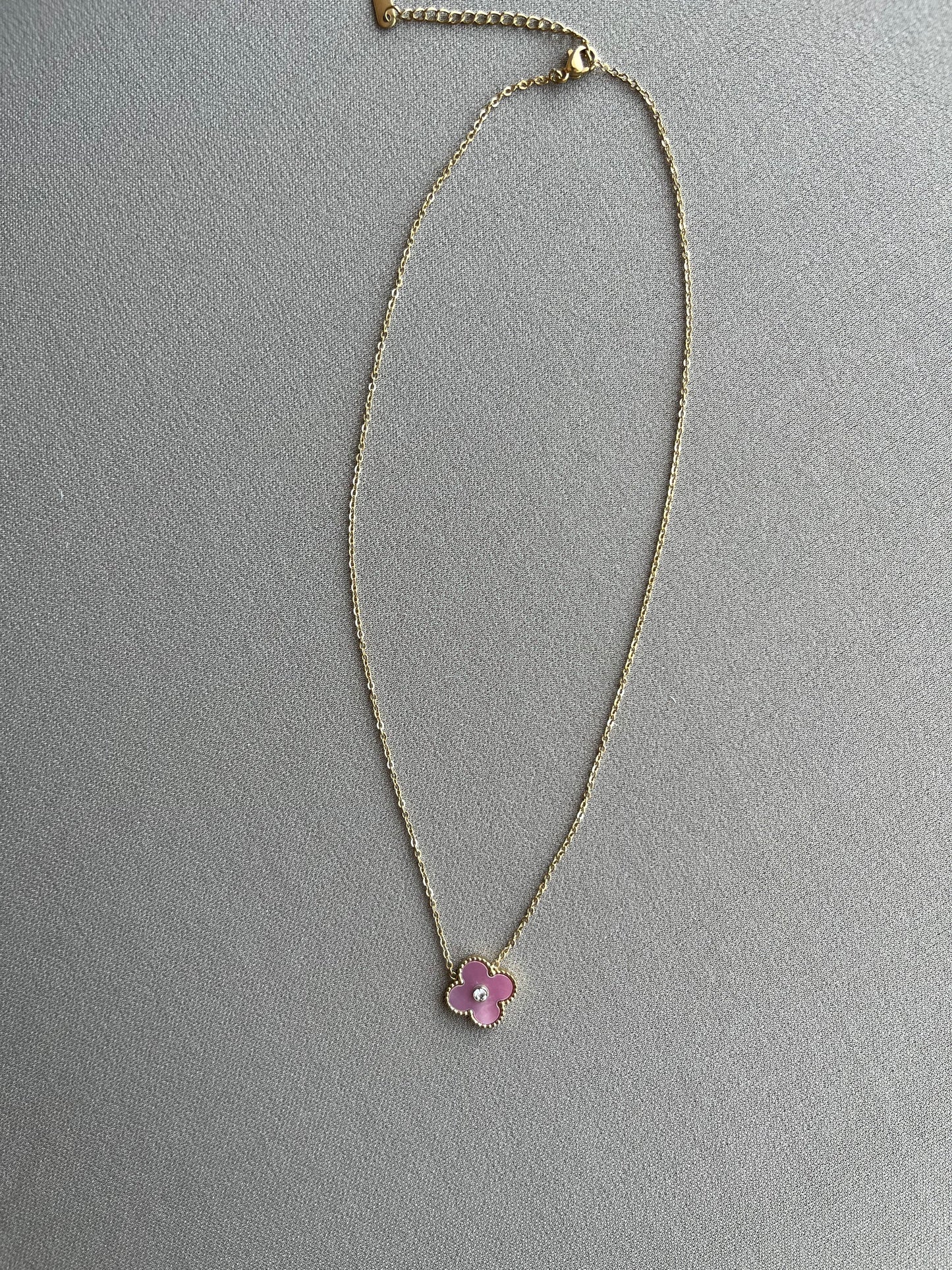 Pink pearl necklace