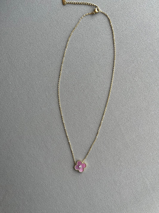 Pink pearl necklace