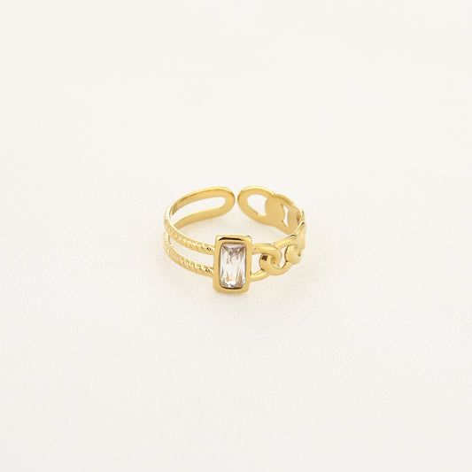 Ring mix gold diamond