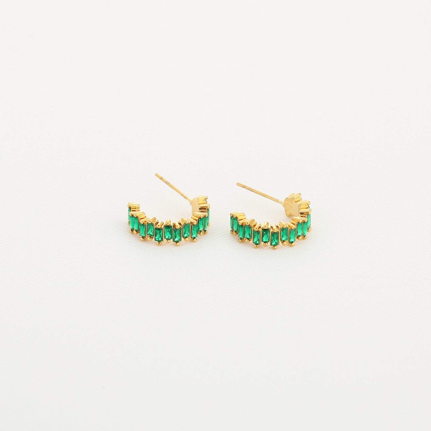 Green earrings