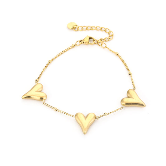 Chunky hearts bracelet