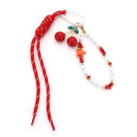 Red bag charm cherry