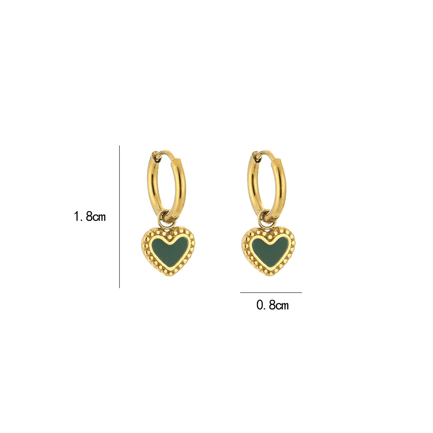 Green hearts💚earrings