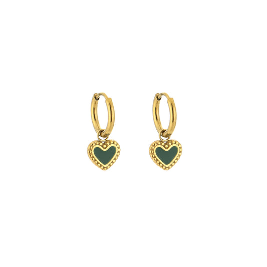 Green hearts💚earrings